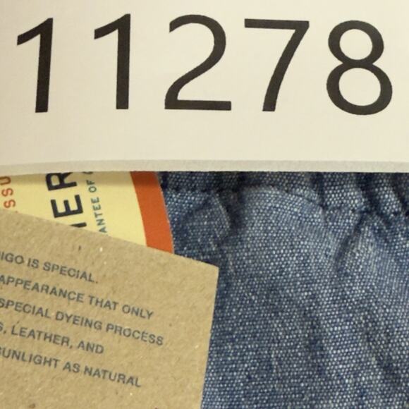 Faherty Essential Chambray Short 6.5" Drawstring Size Small indigo Dye NEW - Picture 15 of 15